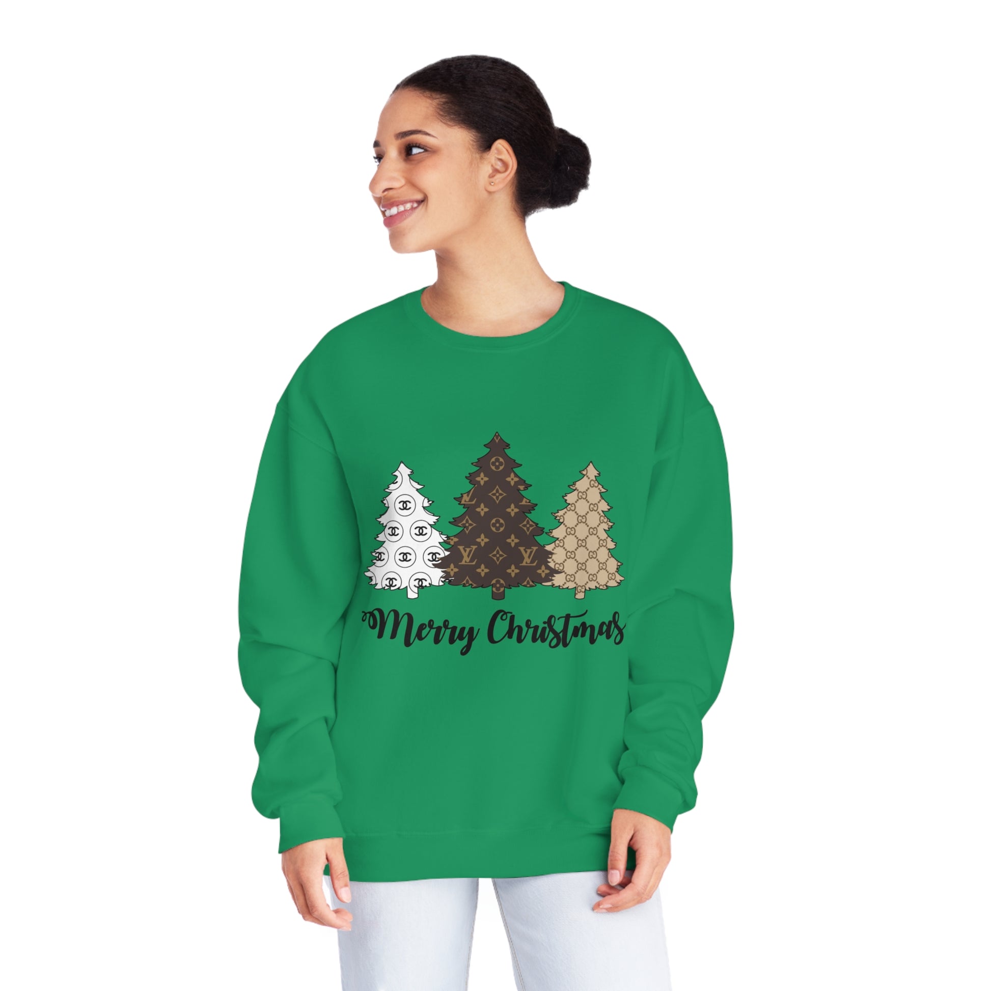 Boujee Christmas Tree Sweatshirt – Festive and Fashionable! - Just Boujee Coffee