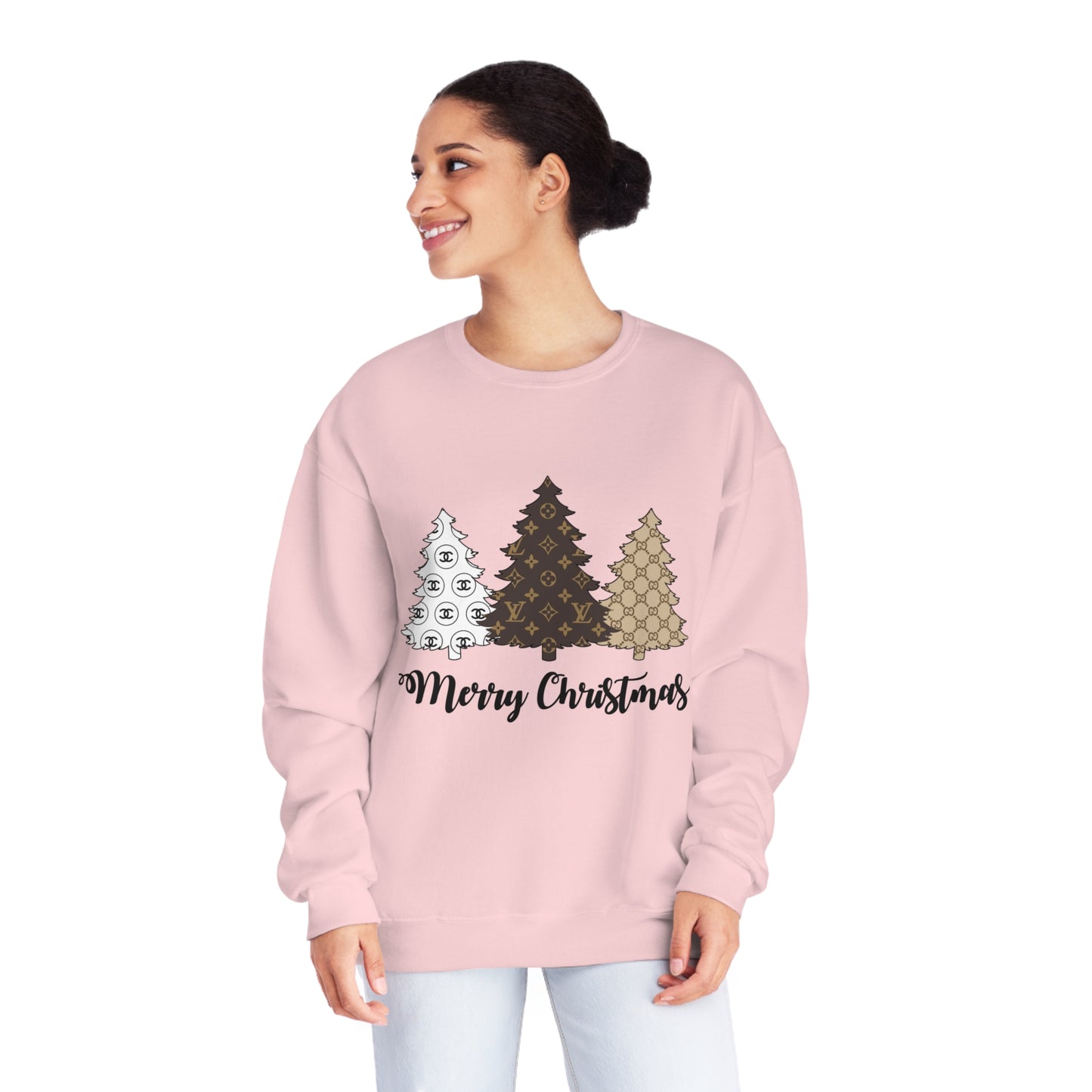 Boujee Christmas Tree Sweatshirt – Festive and Fashionable! - Just Boujee Coffee