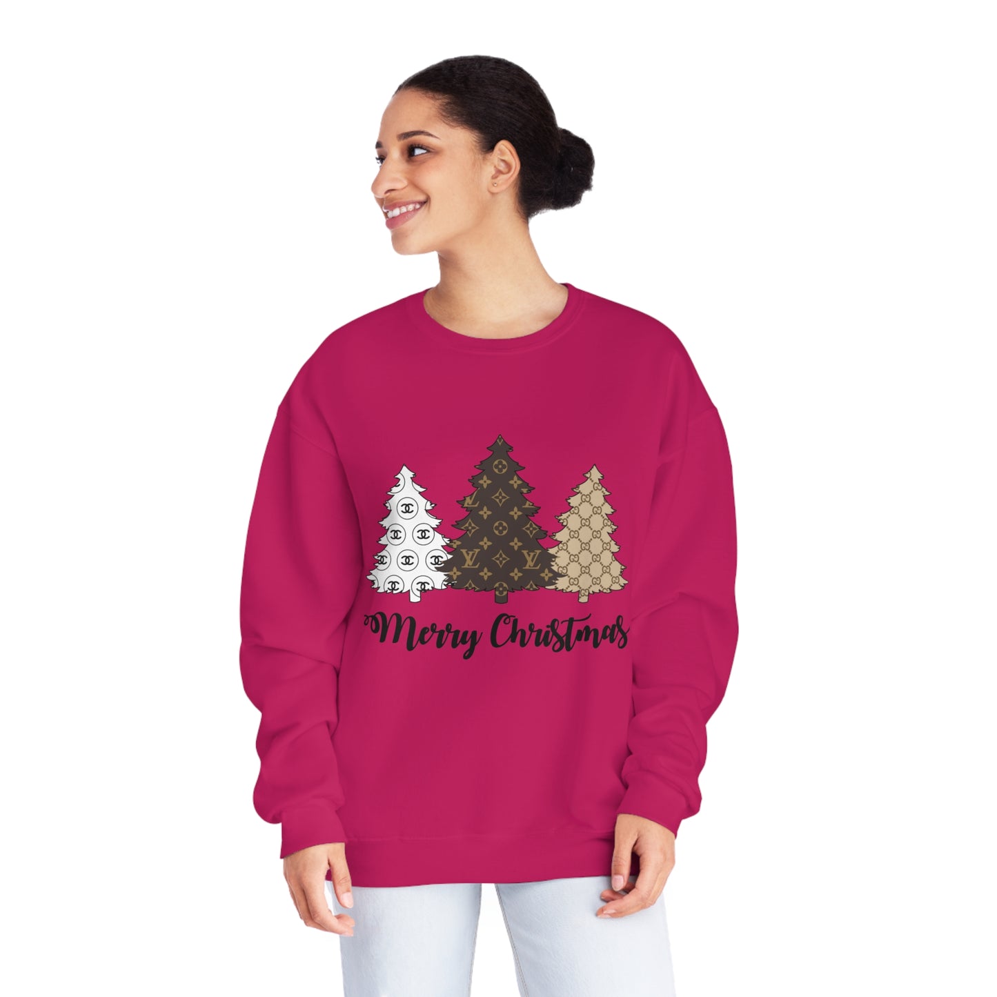 Boujee Christmas Tree Sweatshirt – Festive and Fashionable! - Just Boujee Coffee