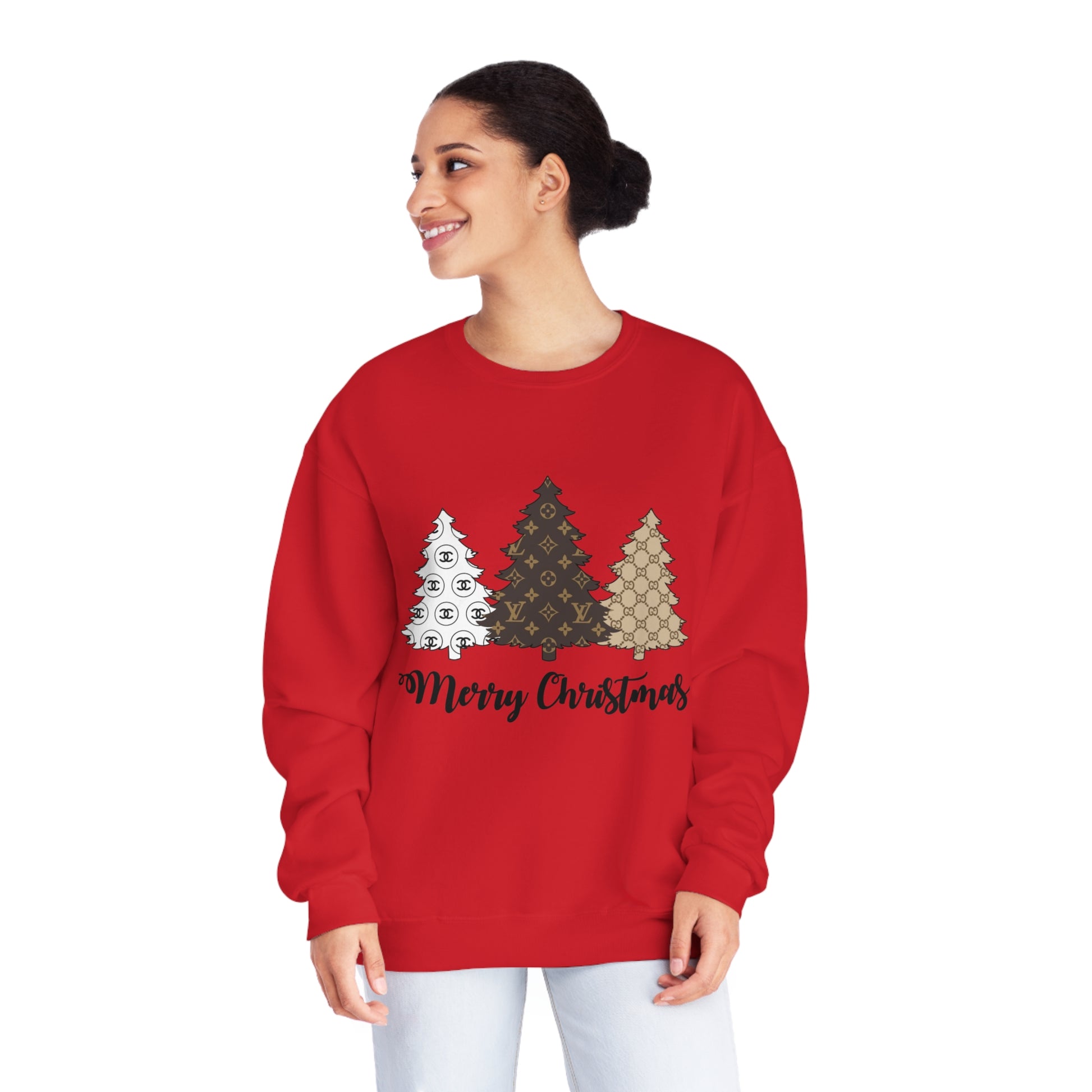 Boujee Christmas Tree Sweatshirt – Festive and Fashionable! - Just Boujee Coffee