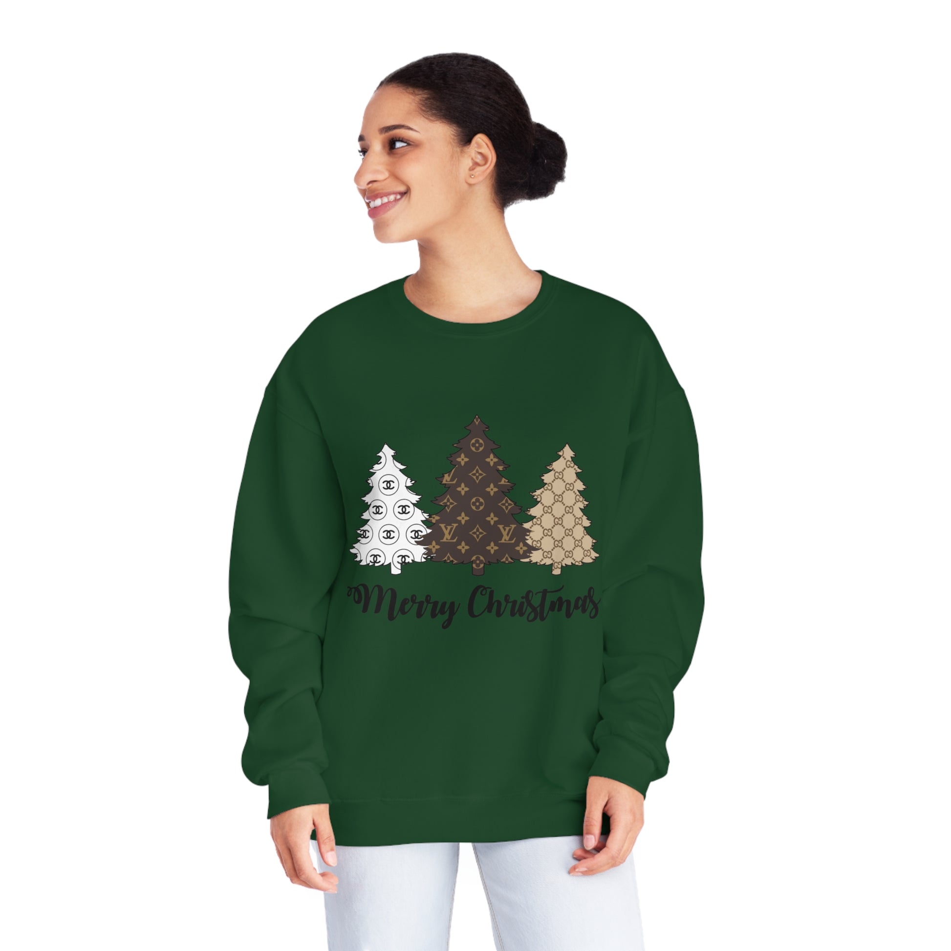 Boujee Christmas Tree Sweatshirt – Festive and Fashionable! - Just Boujee Coffee
