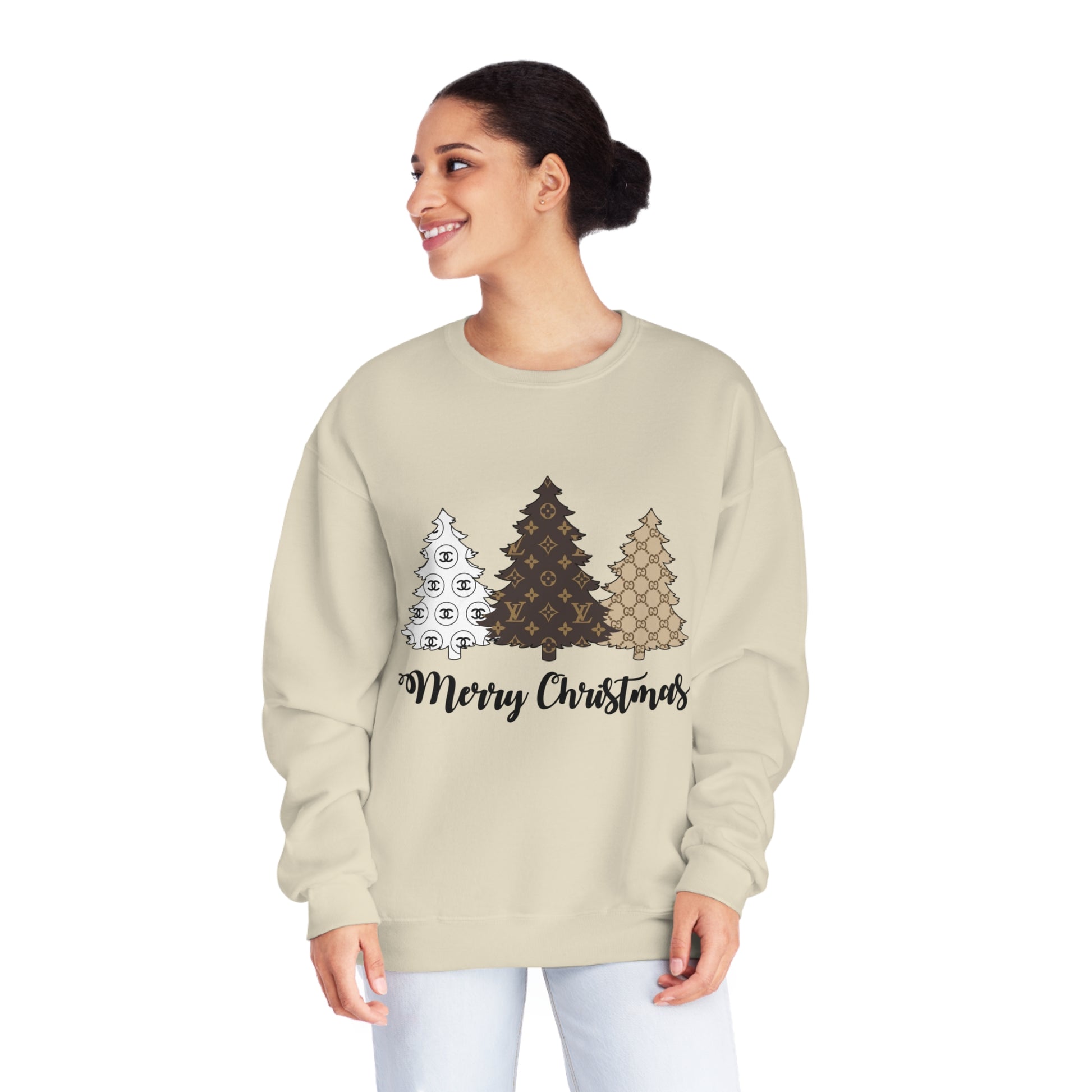 Boujee Christmas Tree Sweatshirt – Festive and Fashionable! - Just Boujee Coffee