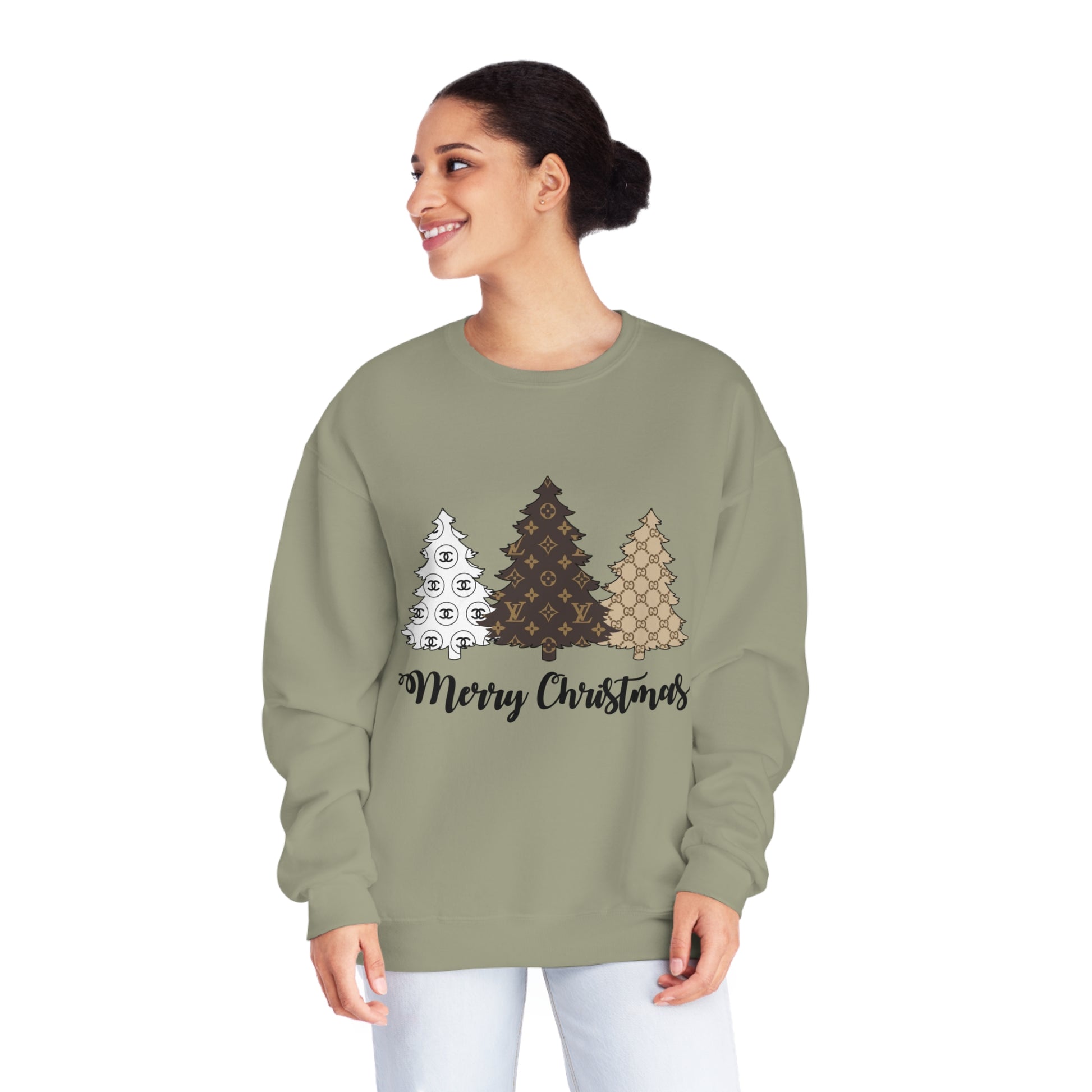 Boujee Christmas Tree Sweatshirt – Festive and Fashionable! - Just Boujee Coffee