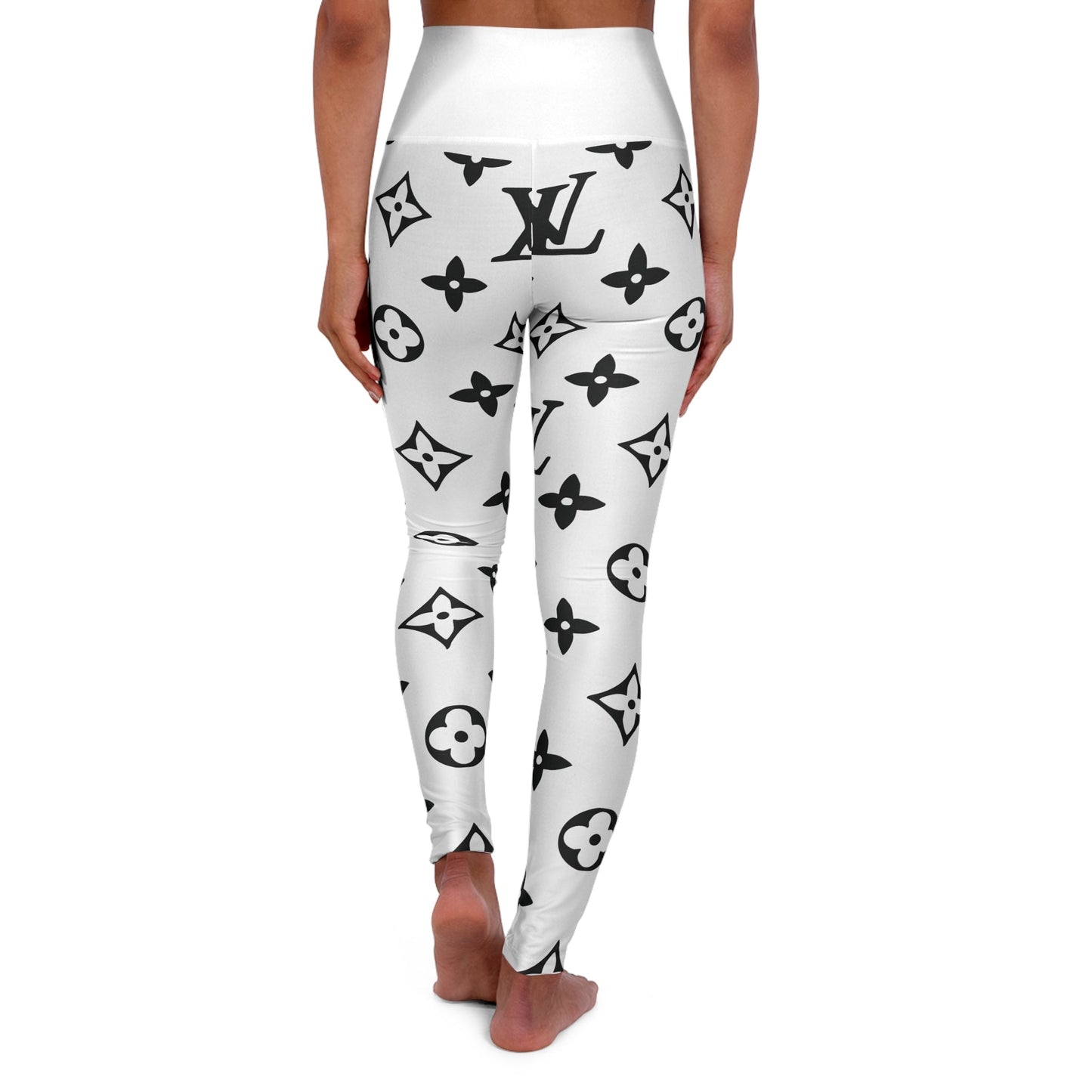 Boujee LV High Waisted Yoga Leggings-Just Boujee Coffee