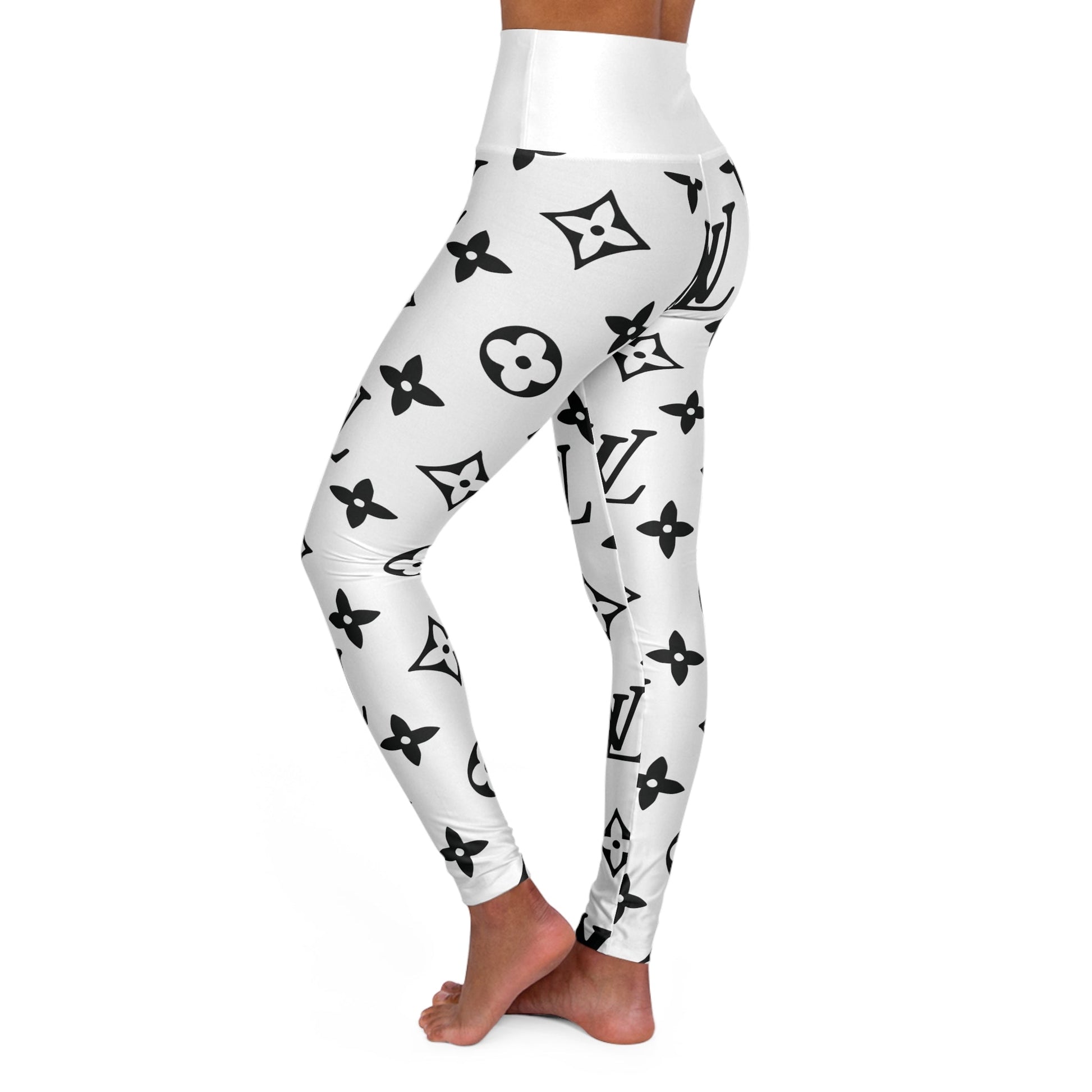 Boujee LV High Waisted Yoga Leggings-Just Boujee Coffee