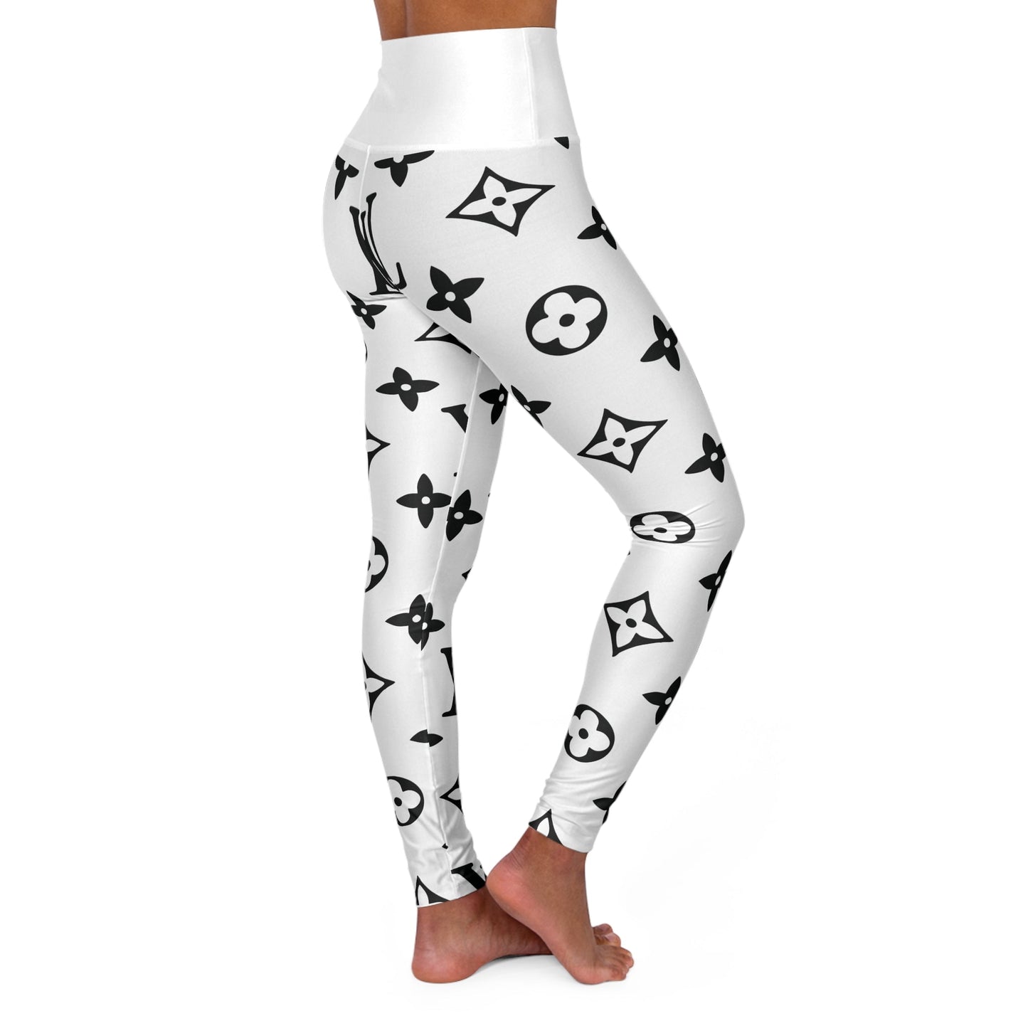 Boujee LV High Waisted Yoga Leggings-Just Boujee Coffee