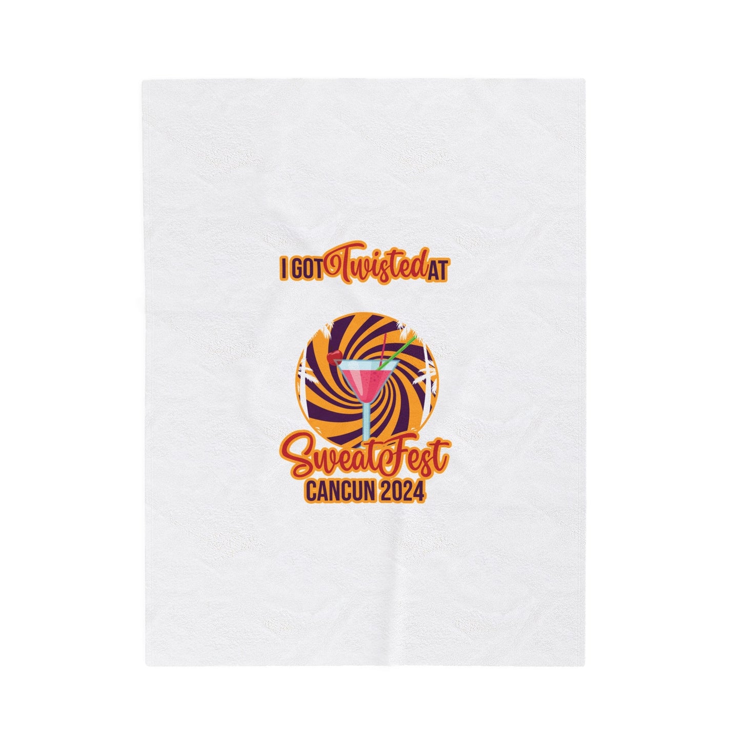 Just Boujee SweatFest Cancun 2024 Velveteen Plush Blanket-Just Boujee Coffee