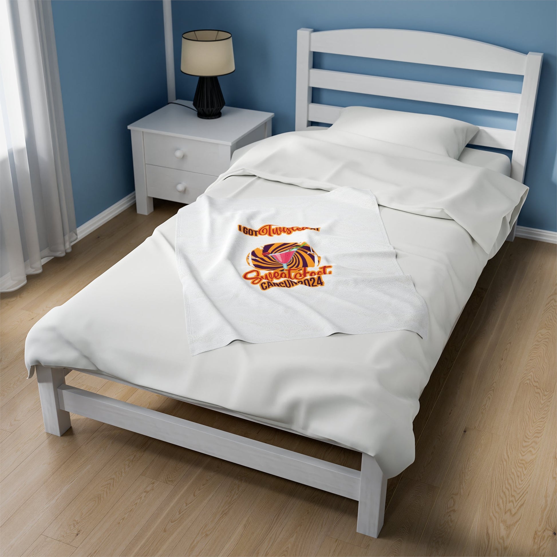 Just Boujee SweatFest Cancun 2024 Velveteen Plush Blanket-Just Boujee Coffee