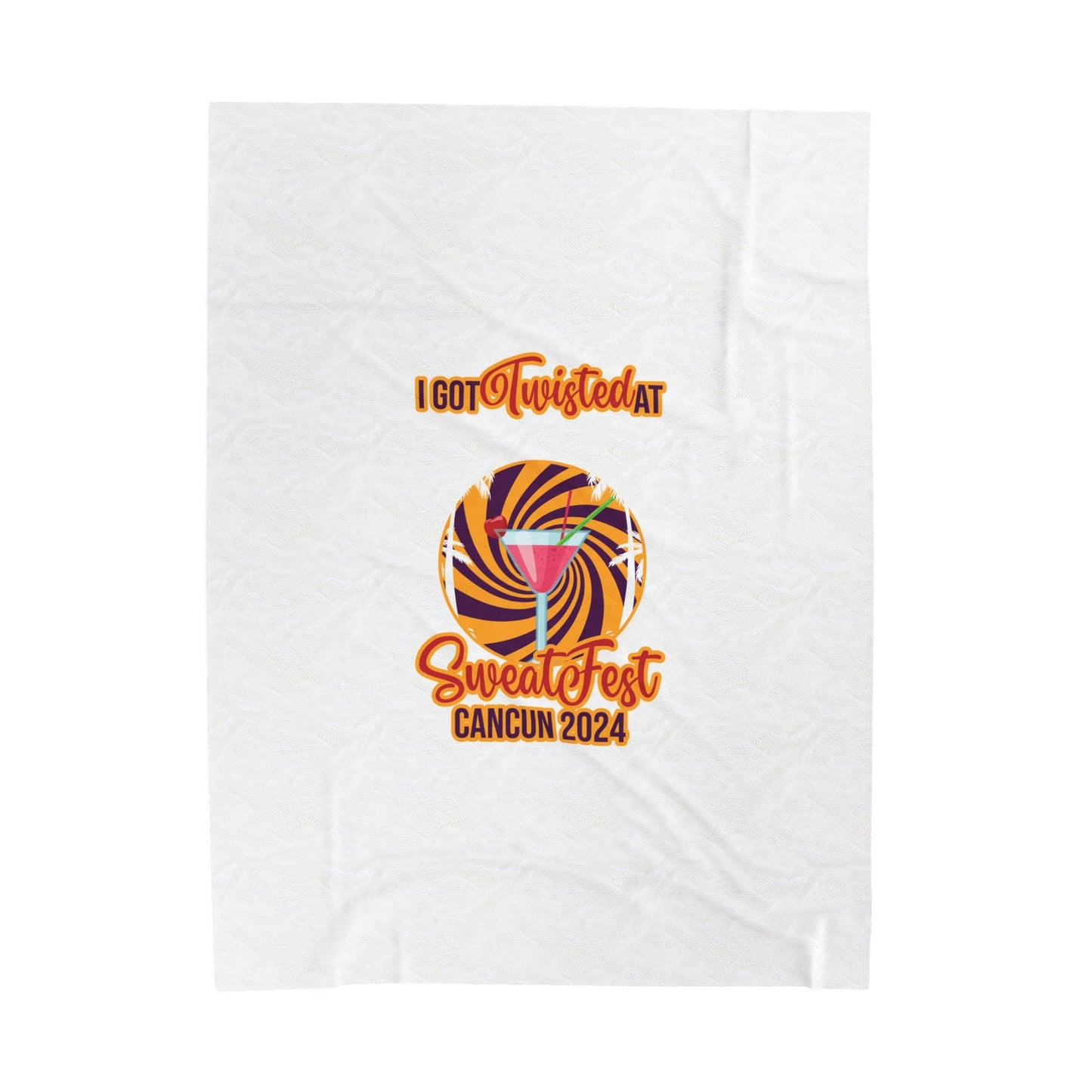 Just Boujee SweatFest Cancun 2024 Velveteen Plush Blanket-Just Boujee Coffee