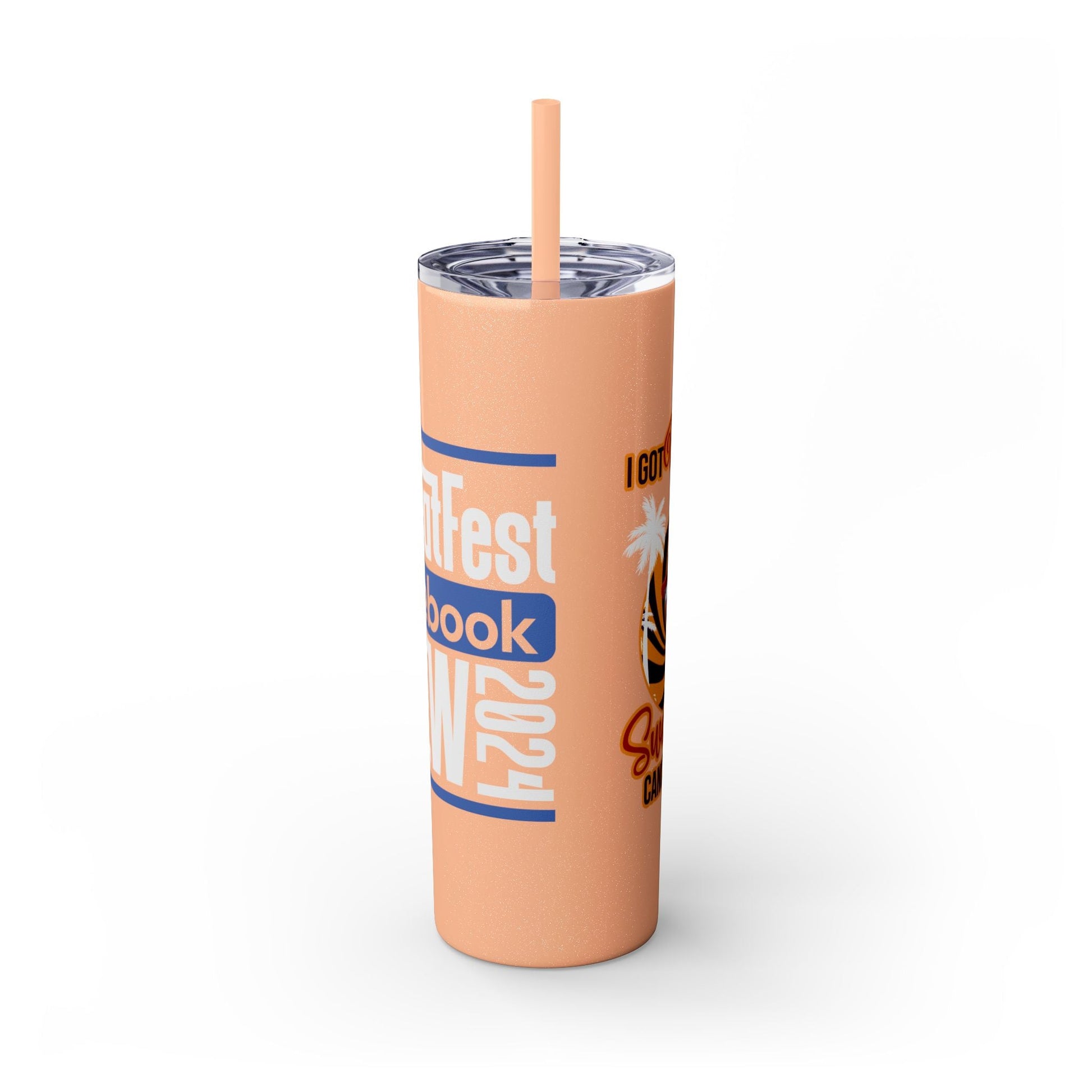 Skinny Tumbler with Straw, 20oz-Just Boujee Coffee