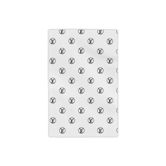 Boujee LV Black and White Beach Towels - Just Boujee Coffee