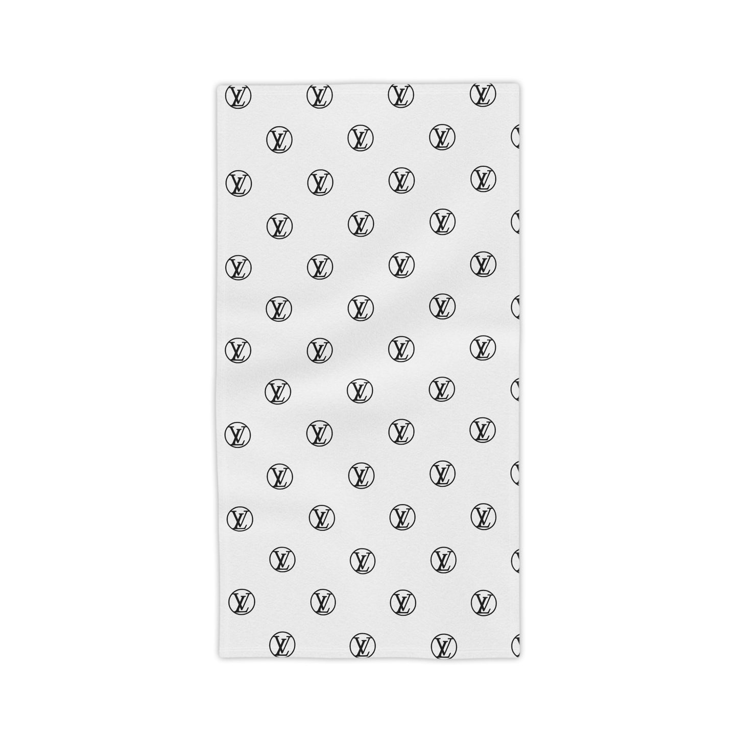 Boujee LV Black and White Beach Towels-Just Boujee Coffee