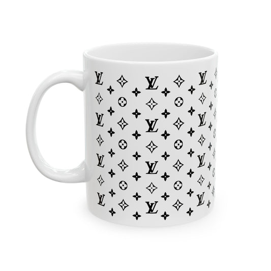 Boujee LV Ceramic Mug, (11oz, 15oz)-Just Boujee Coffee