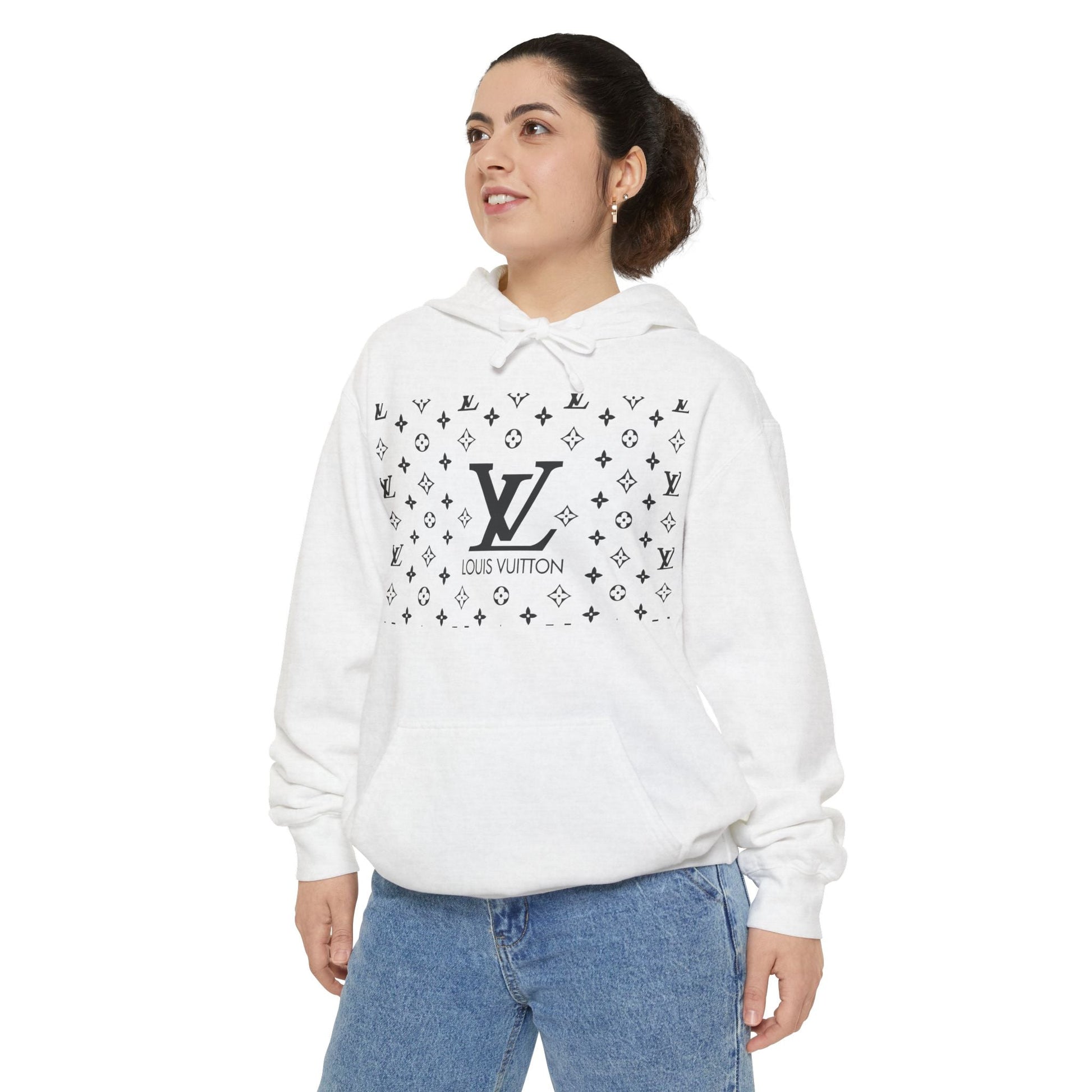 Boujee LV Hoodie Unisex Garment-Dyed Hoodie-Just Boujee Coffee