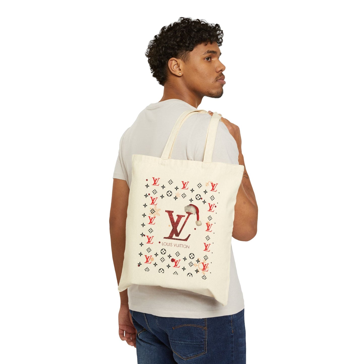 Just Boujee LV Cotton Canvas Tote Bag-Just Boujee Coffee