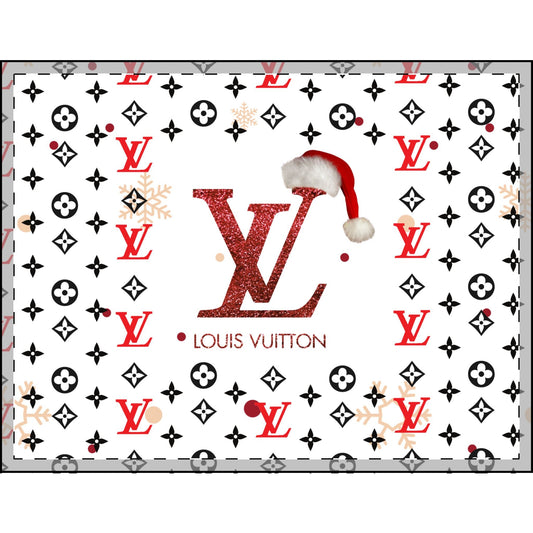 Just Boujee LV Velveteen Plush Blankets-Just Boujee Coffee