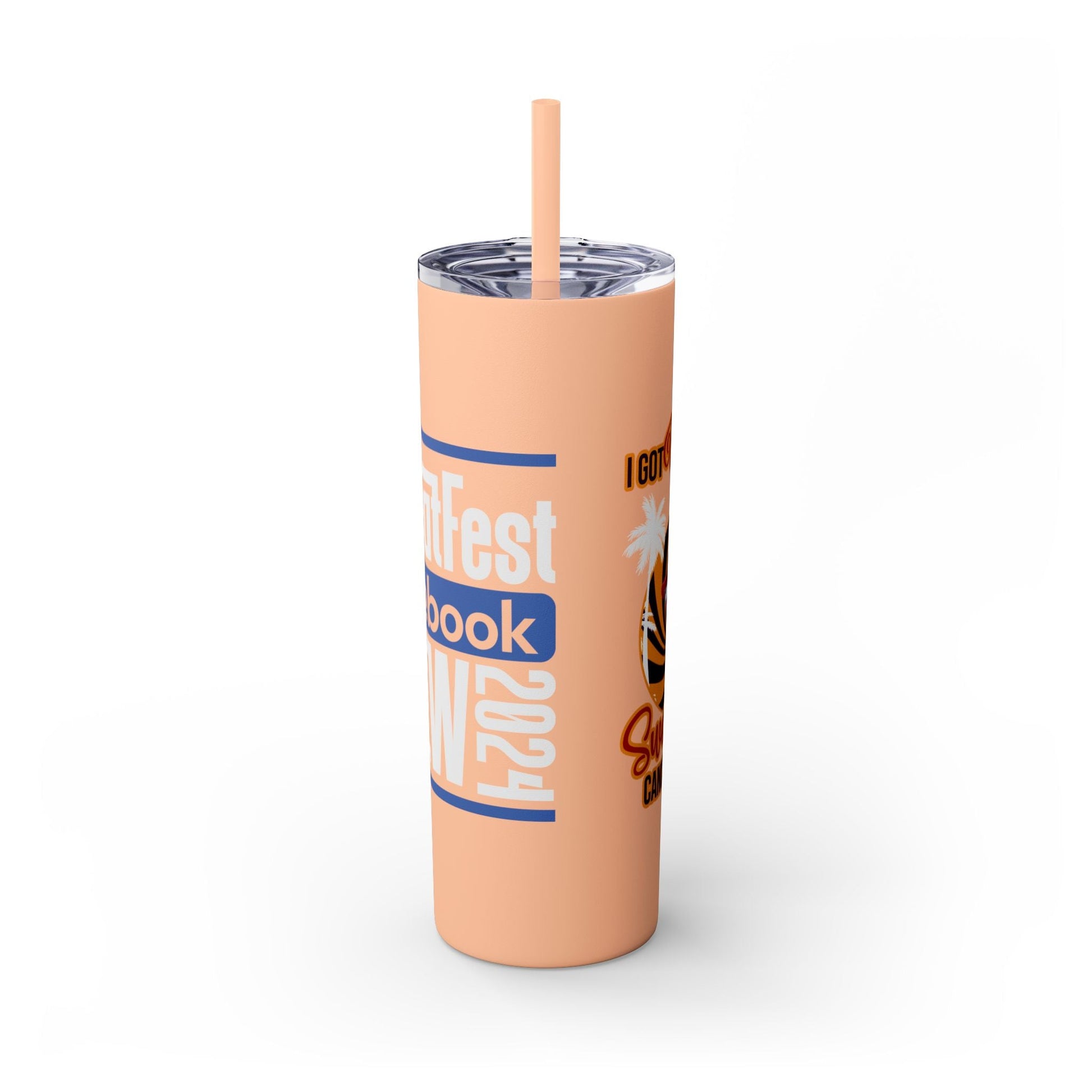 Skinny Tumbler with Straw, 20oz-Just Boujee Coffee