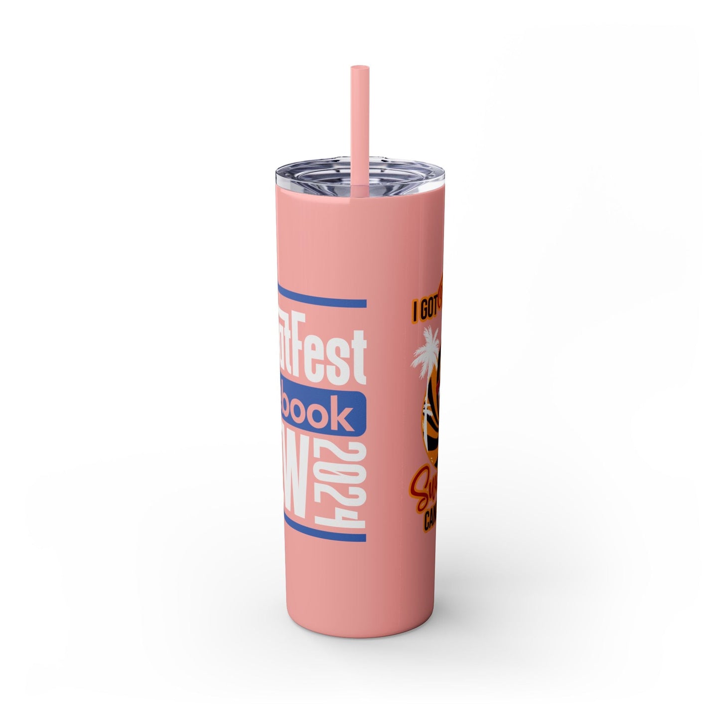 Skinny Tumbler with Straw, 20oz-Just Boujee Coffee