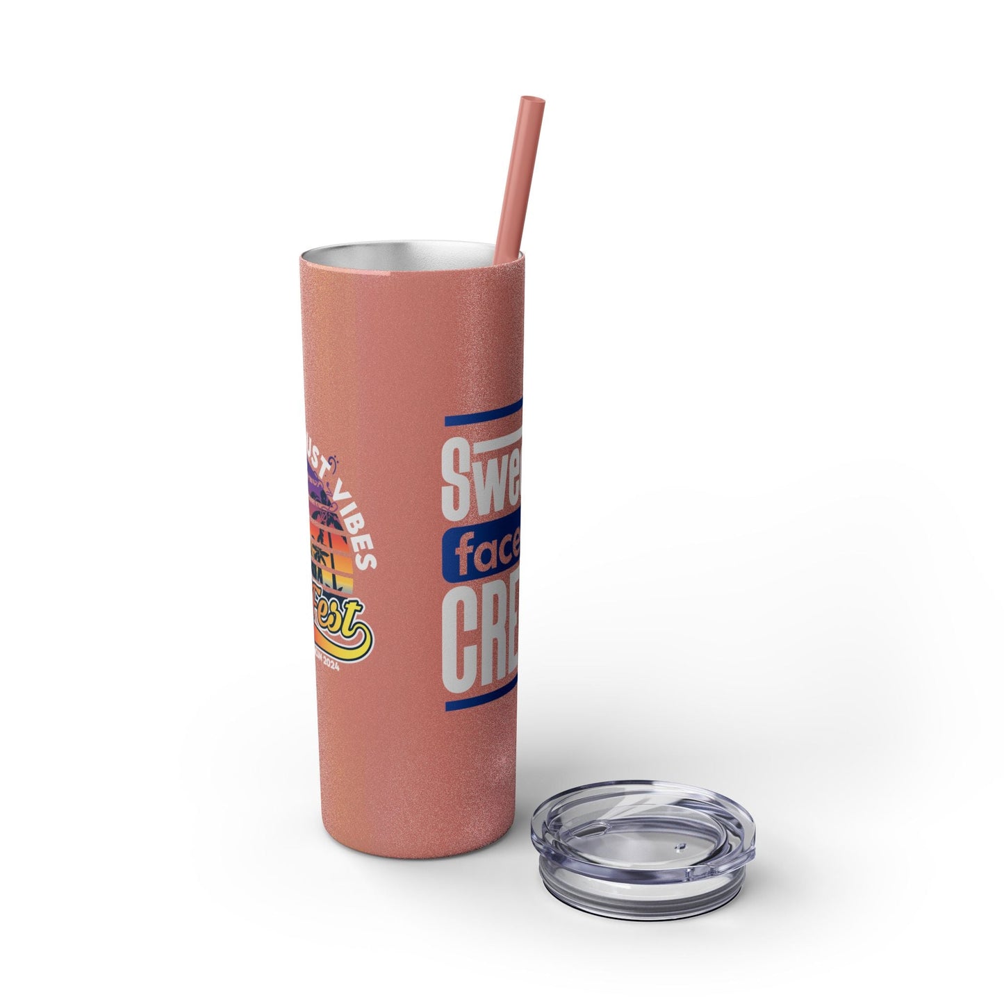 Skinny Tumbler with Straw, 20oz-Just Boujee Coffee