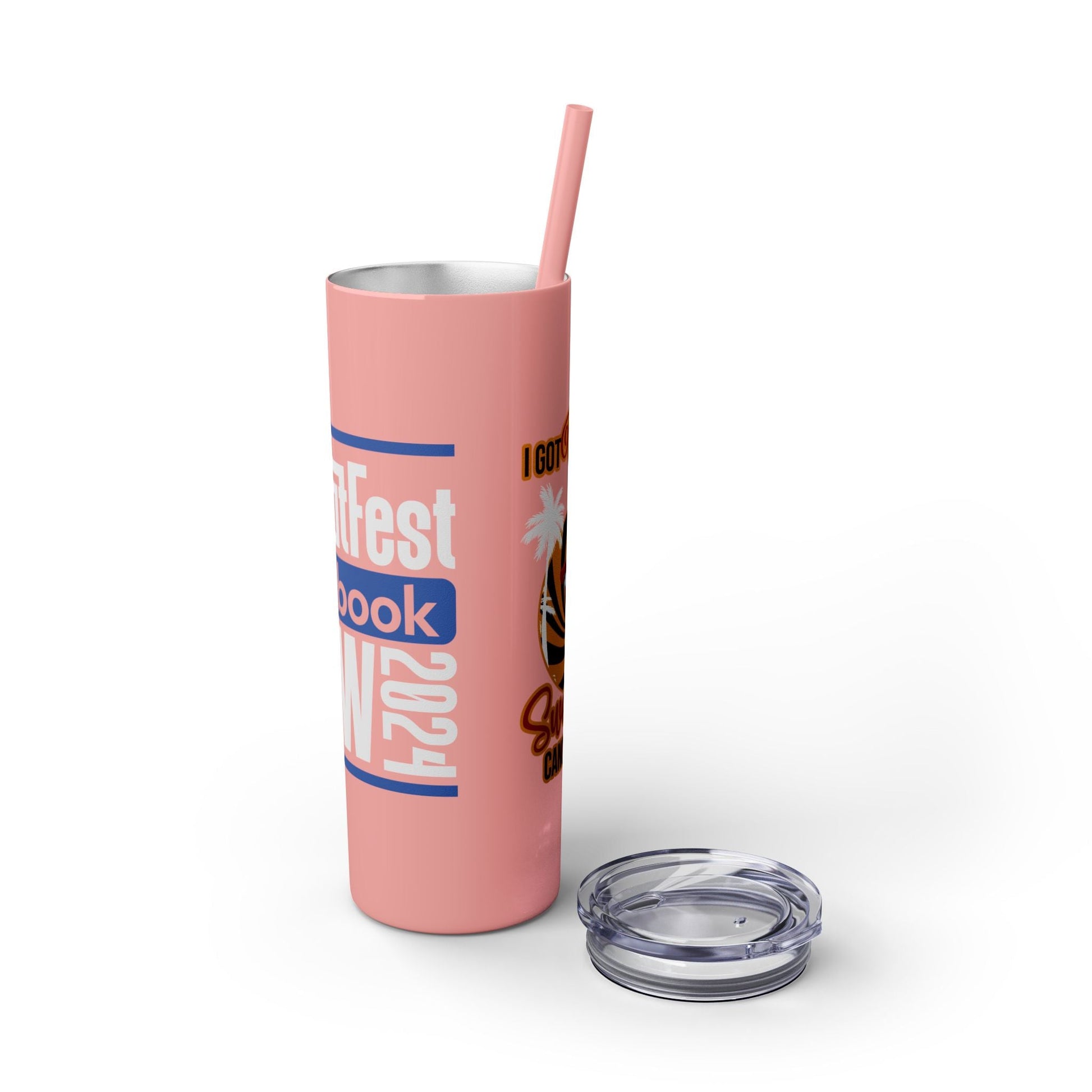 Skinny Tumbler with Straw, 20oz-Just Boujee Coffee