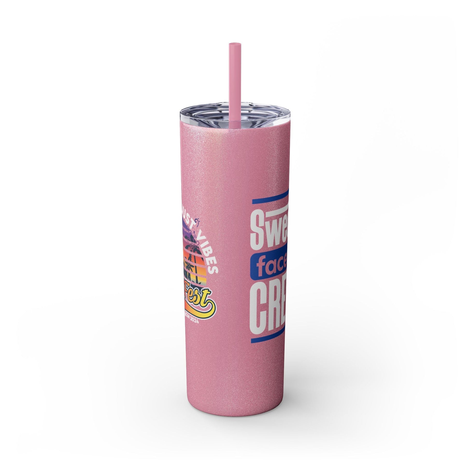 Skinny Tumbler with Straw, 20oz-Just Boujee Coffee