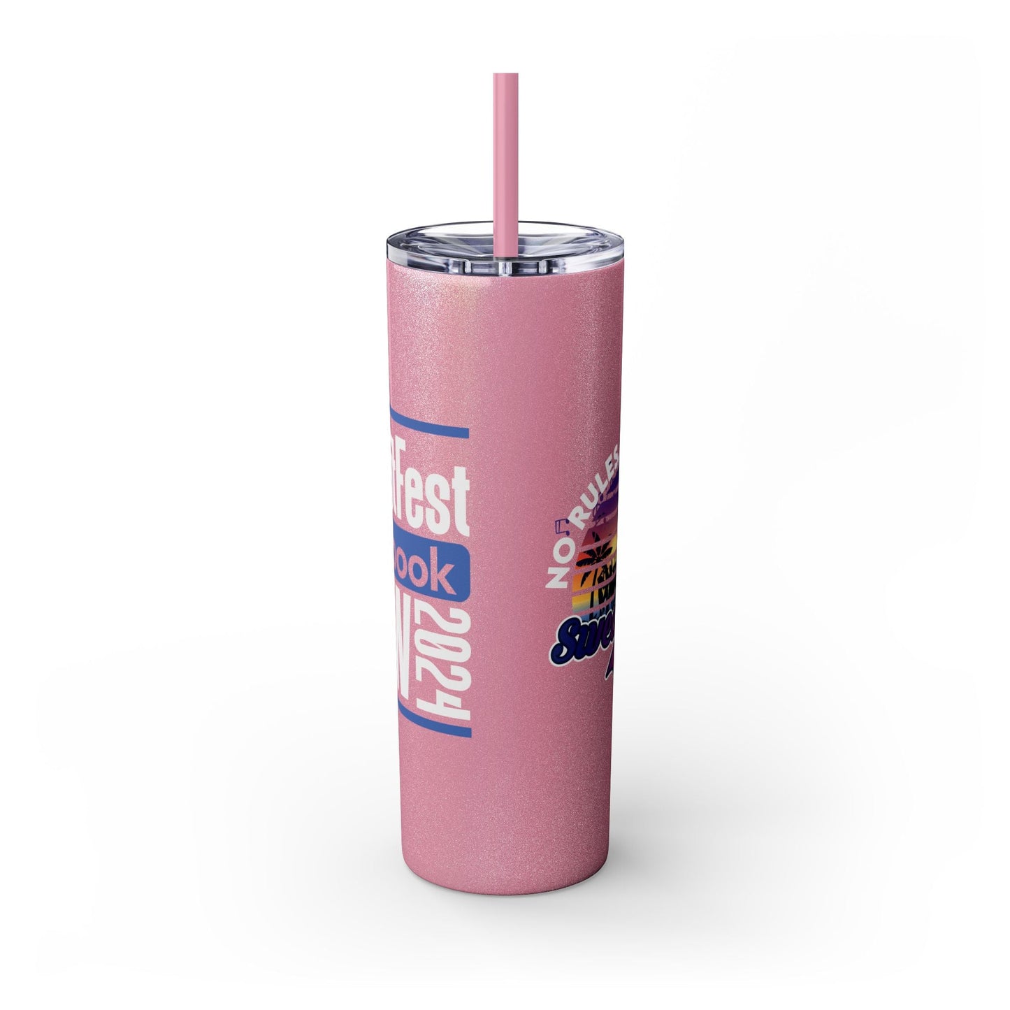 Skinny Tumbler with Straw, 20oz-Just Boujee Coffee