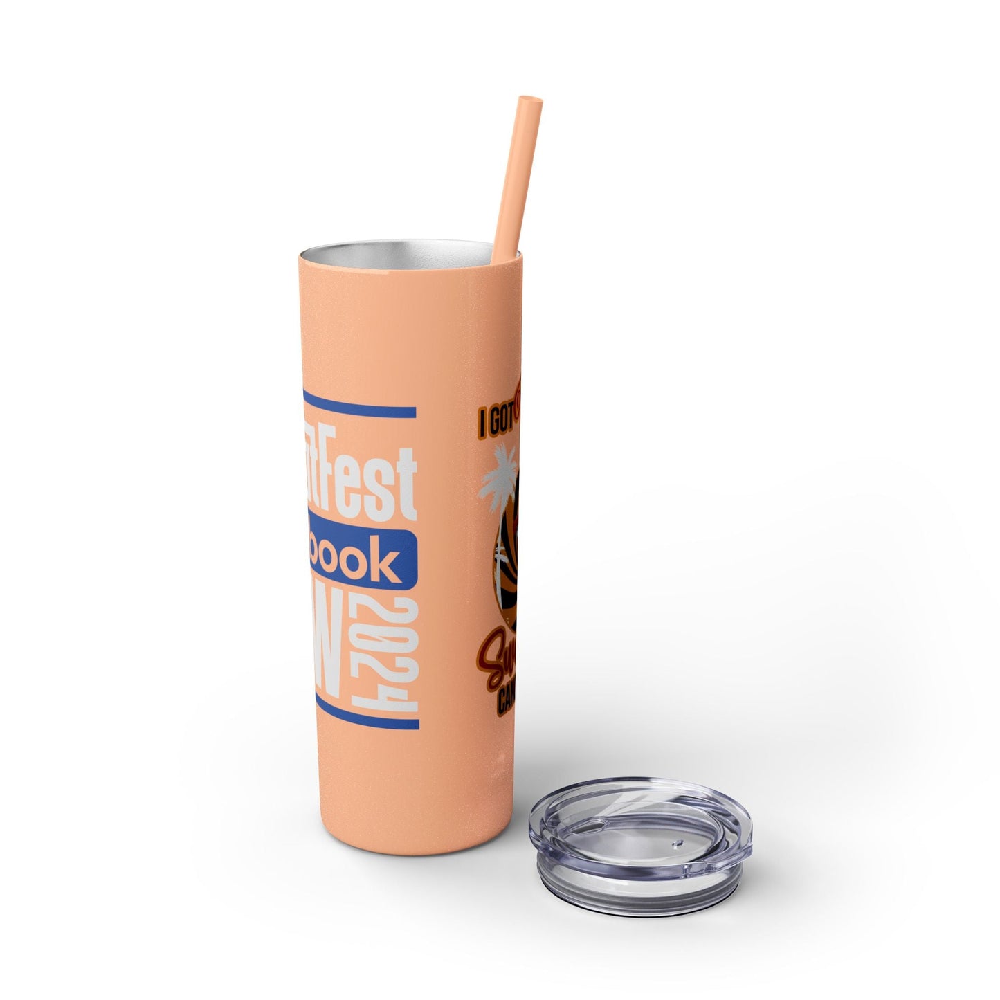 Skinny Tumbler with Straw, 20oz-Just Boujee Coffee