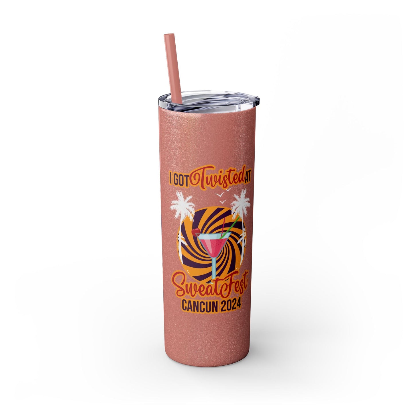 Skinny Tumbler with Straw, 20oz-Just Boujee Coffee