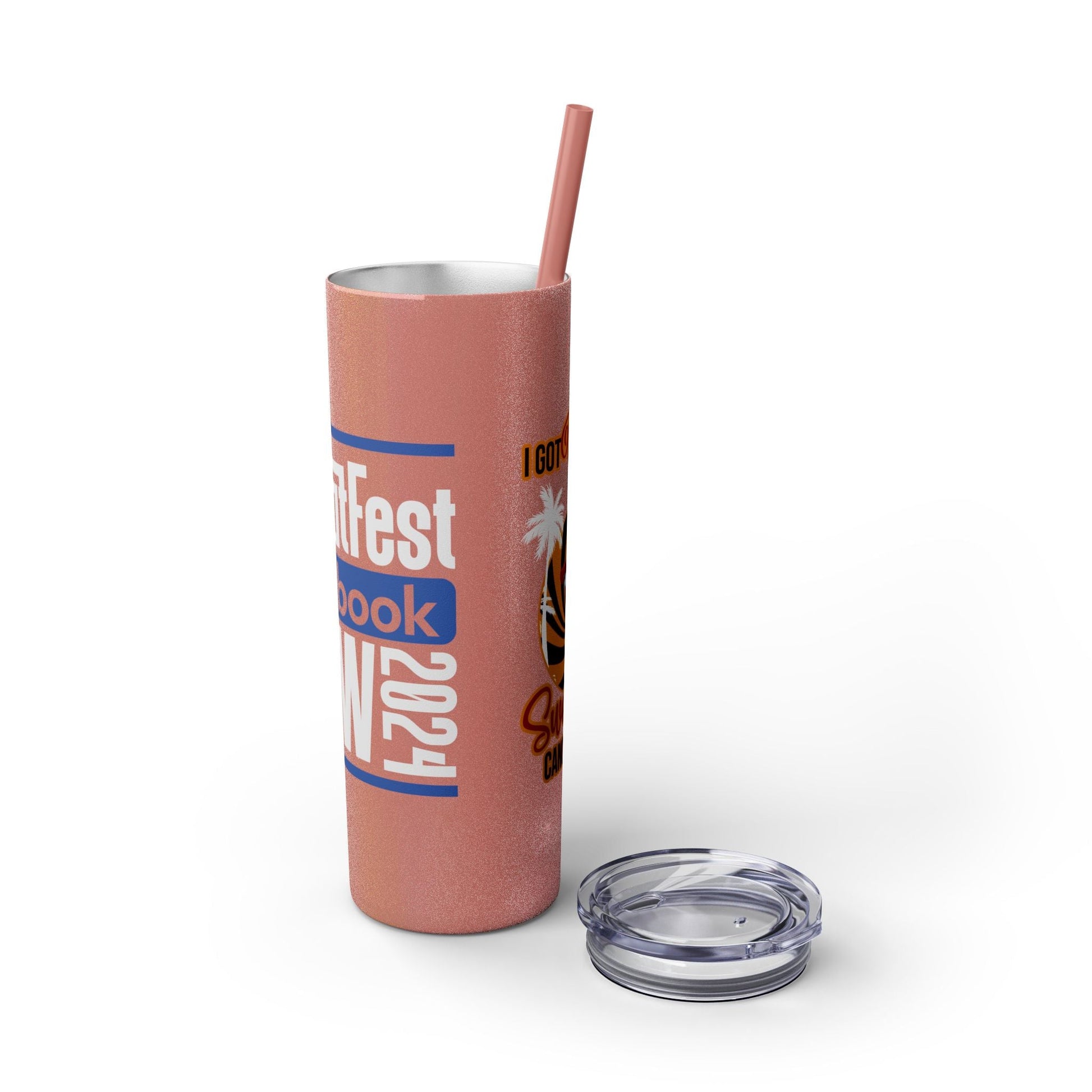 Skinny Tumbler with Straw, 20oz-Just Boujee Coffee