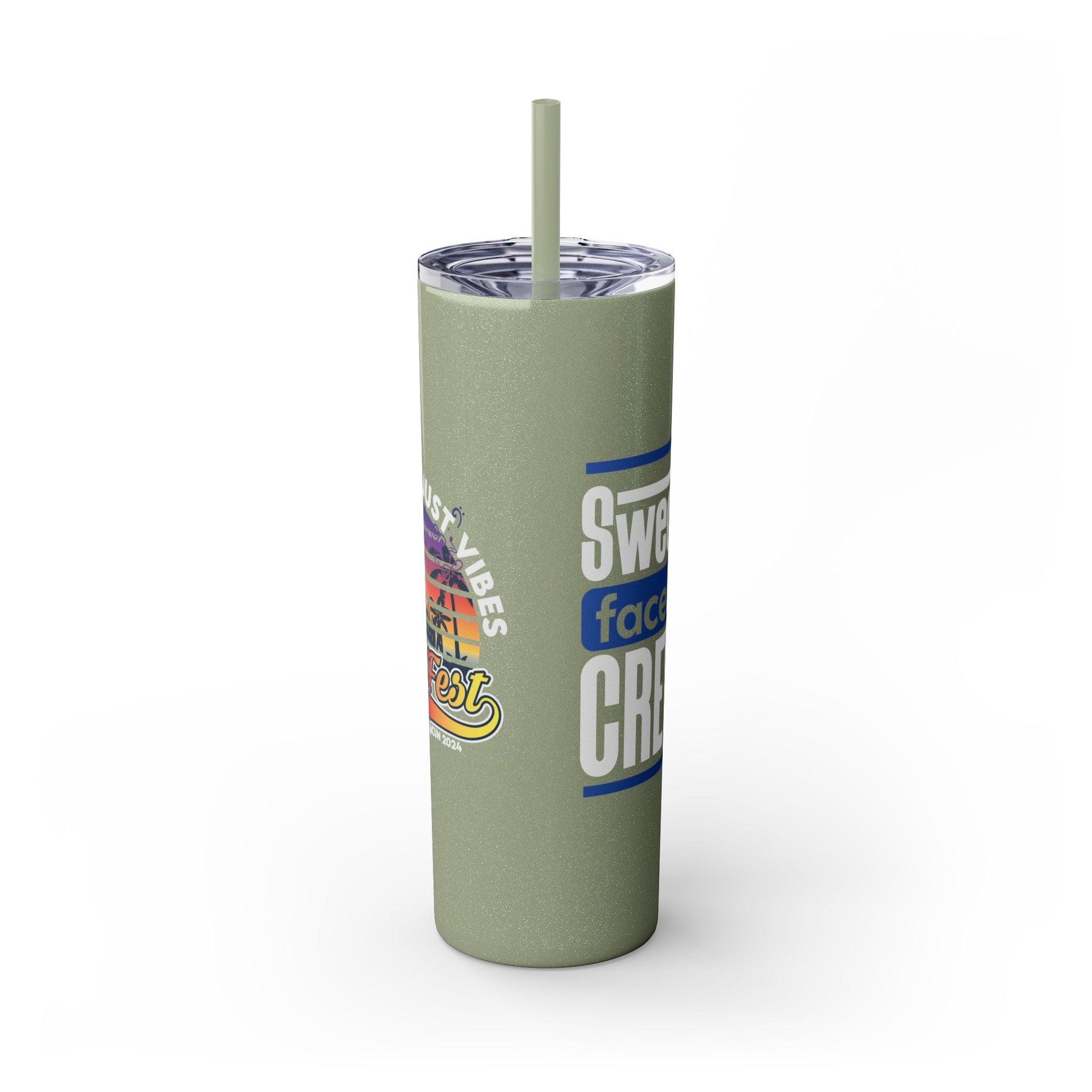 Skinny Tumbler with Straw, 20oz-Just Boujee Coffee