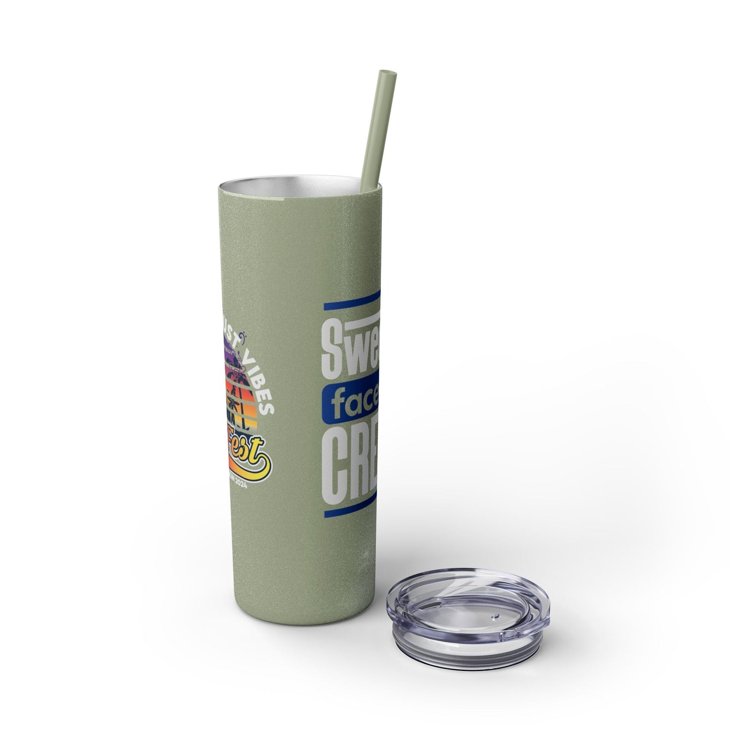 Skinny Tumbler with Straw, 20oz-Just Boujee Coffee