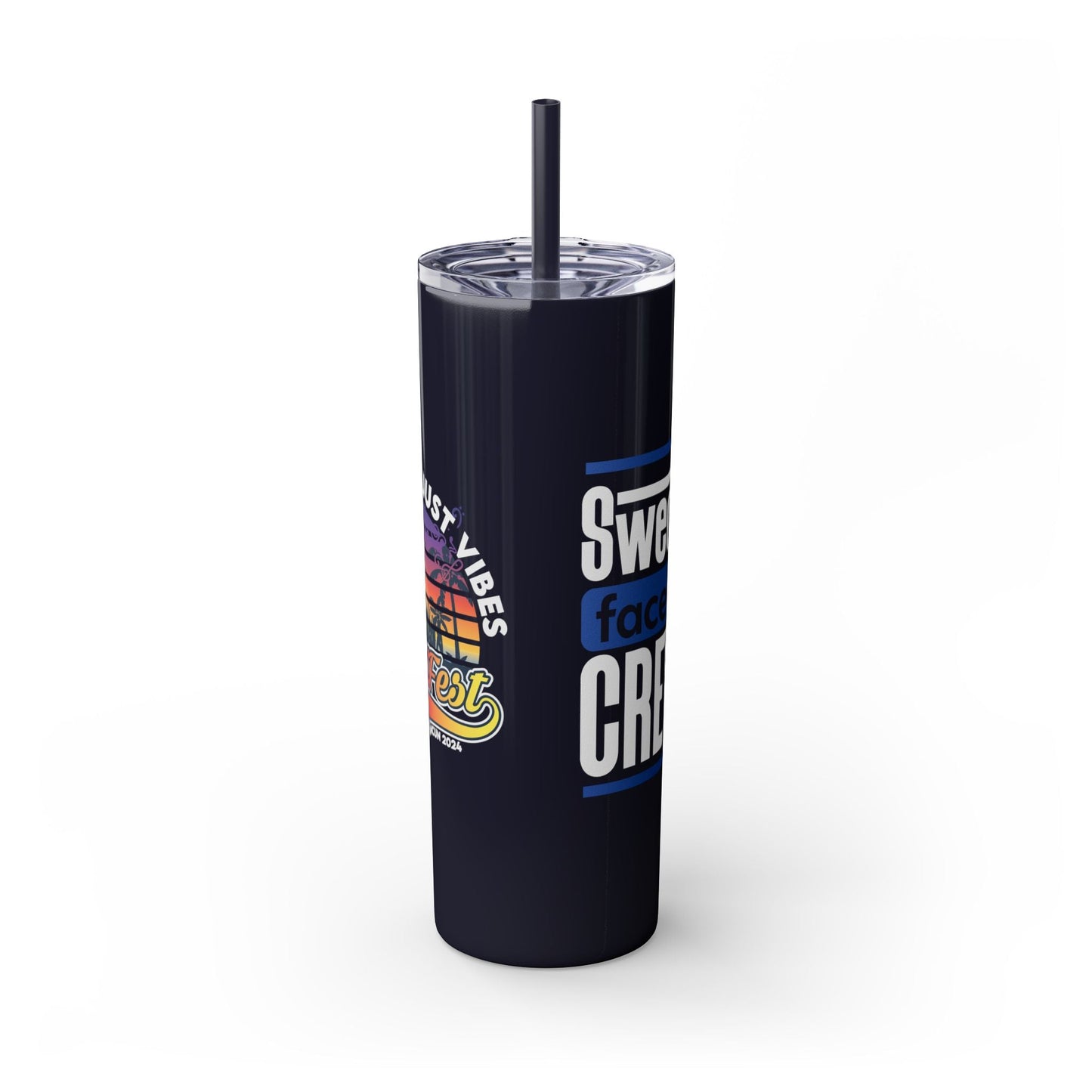 Skinny Tumbler with Straw, 20oz-Just Boujee Coffee