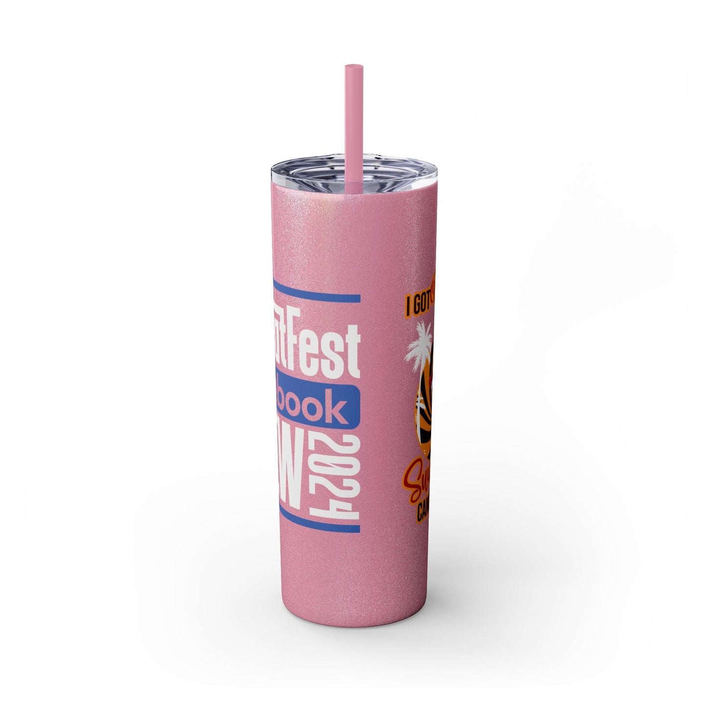 Skinny Tumbler with Straw, 20oz-Just Boujee Coffee