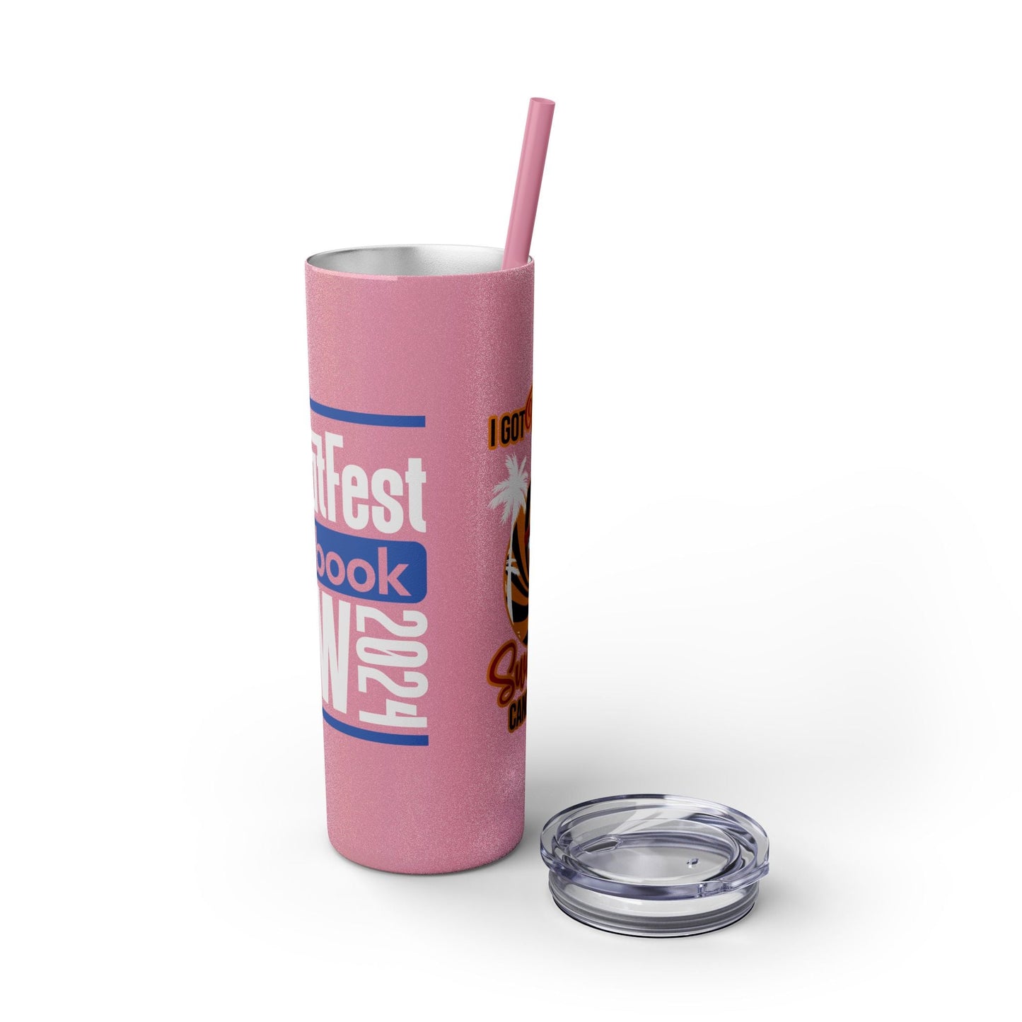 Skinny Tumbler with Straw, 20oz-Just Boujee Coffee