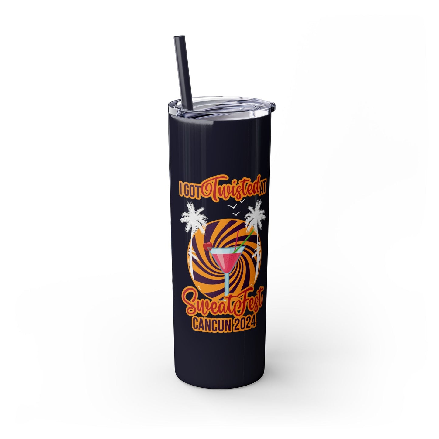 Skinny Tumbler with Straw, 20oz-Just Boujee Coffee