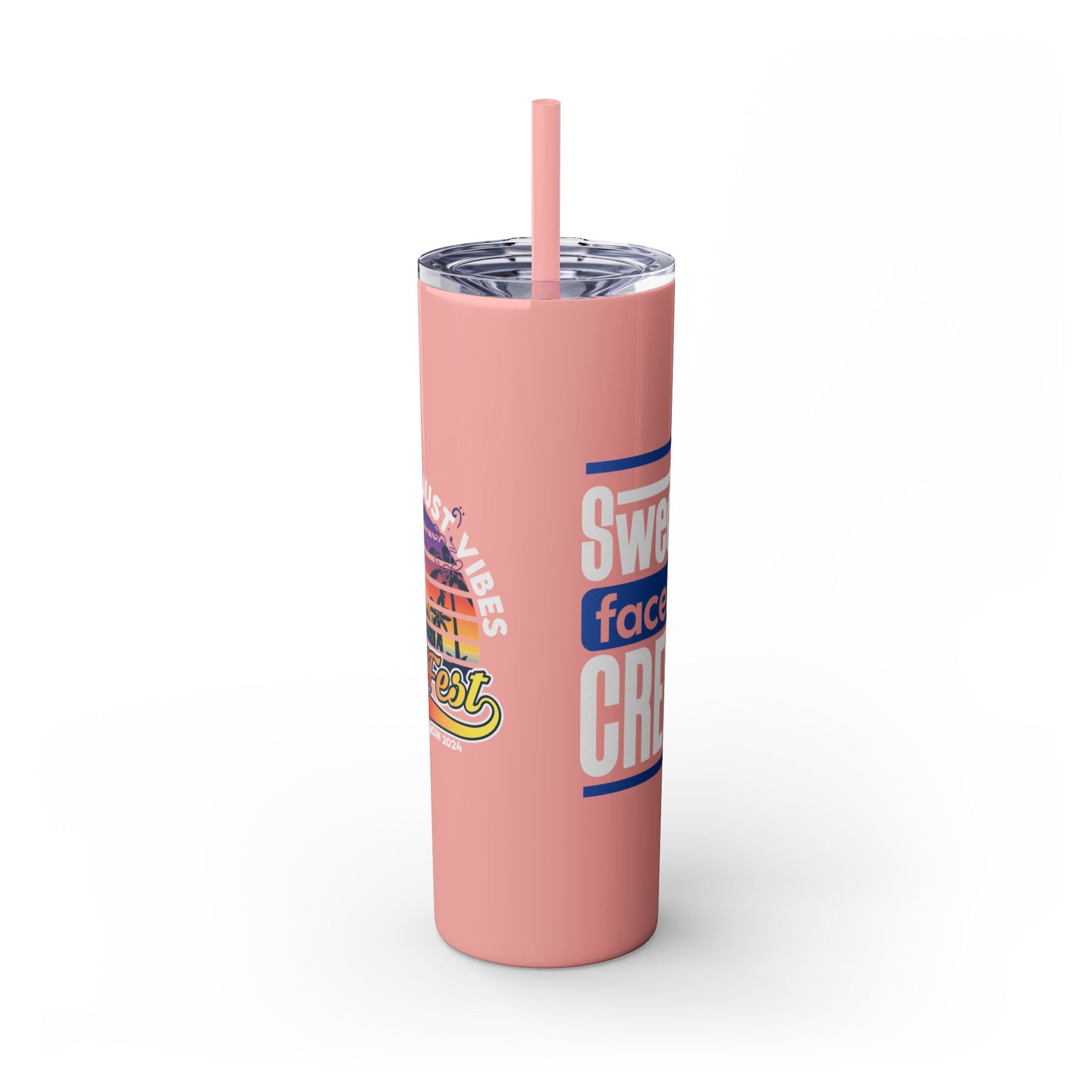 Skinny Tumbler with Straw, 20oz-Just Boujee Coffee