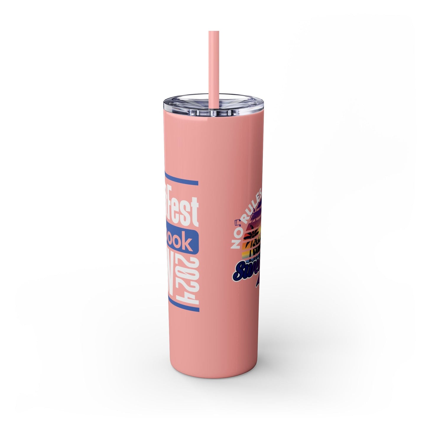 Skinny Tumbler with Straw, 20oz-Just Boujee Coffee